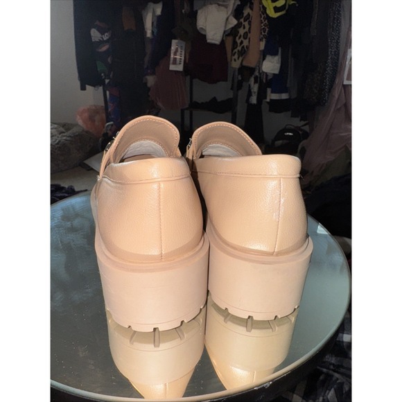 Yetier Platform Womens Loafer w/ Chain Slip-on Round Toe Chunky Shoes Size 7 EUC - Picture 5 of 9